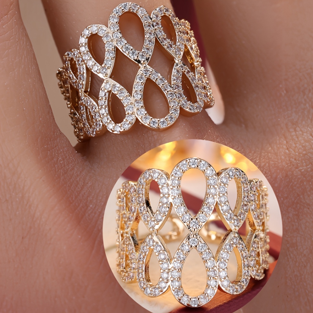 Women's Vintage-Inspired Open Ring, Copper with Golden Plating